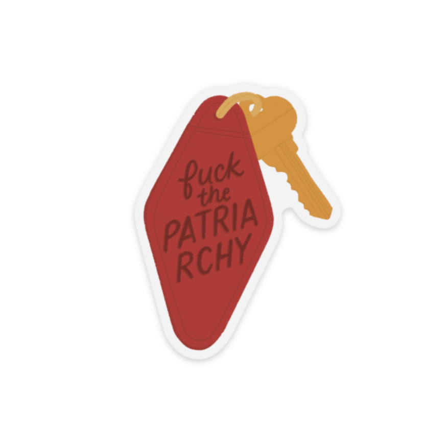 F*ck The Patriarchy Keychain Clear Waterproof Vinyl Sticker, 2.2x3"