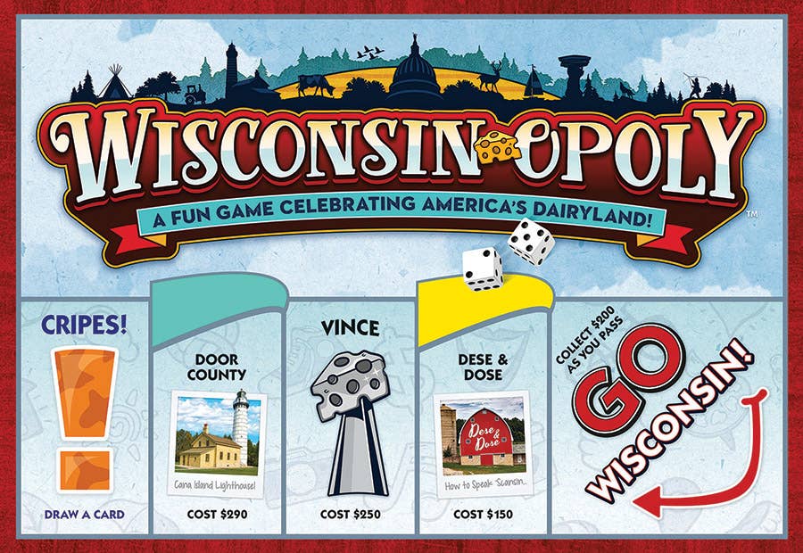 Wisconsin-Opoly (state) Board Game