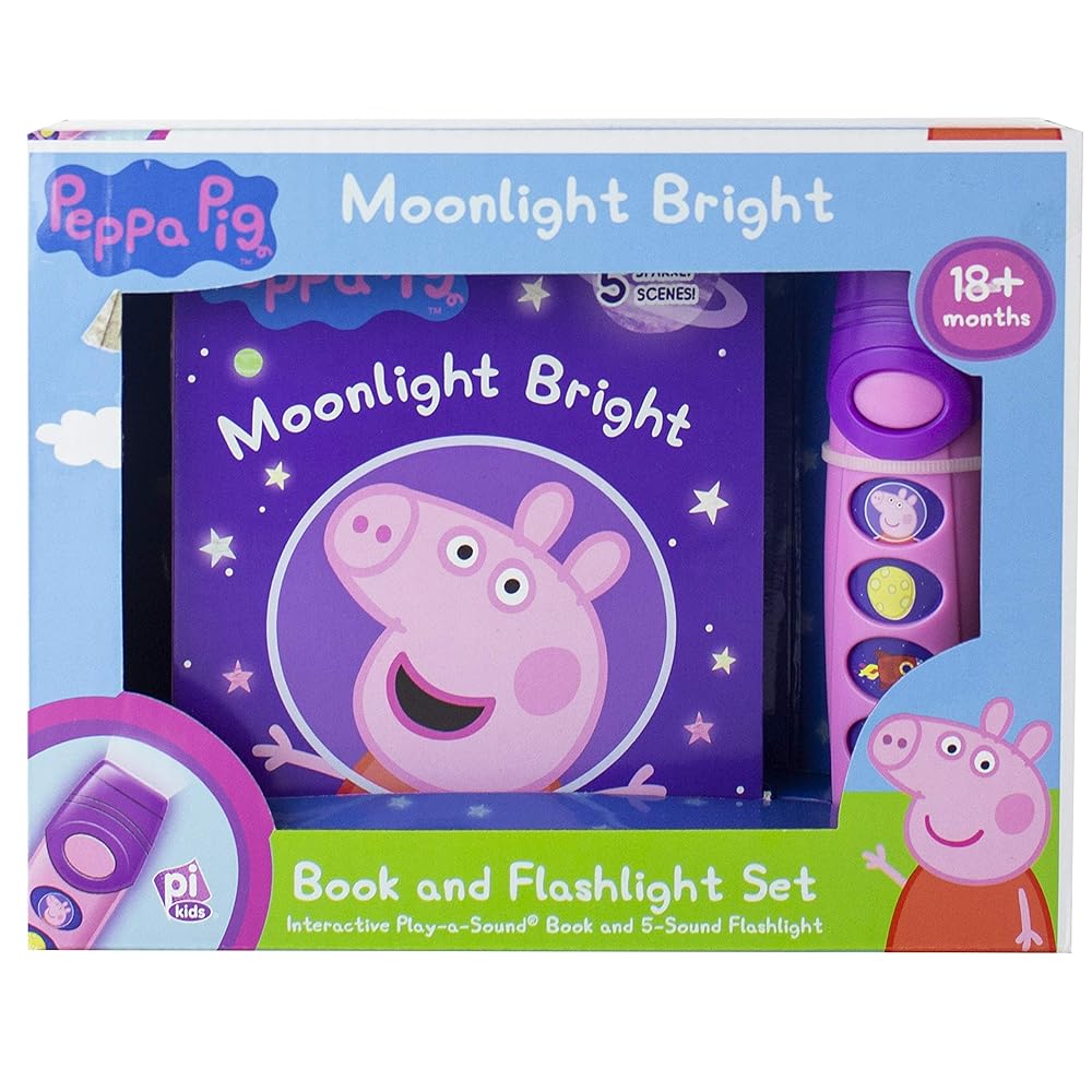 Peppa Pig - Moonlight Bright Sound Book and Sound Flashlight Toy Set - PI Kids cover image