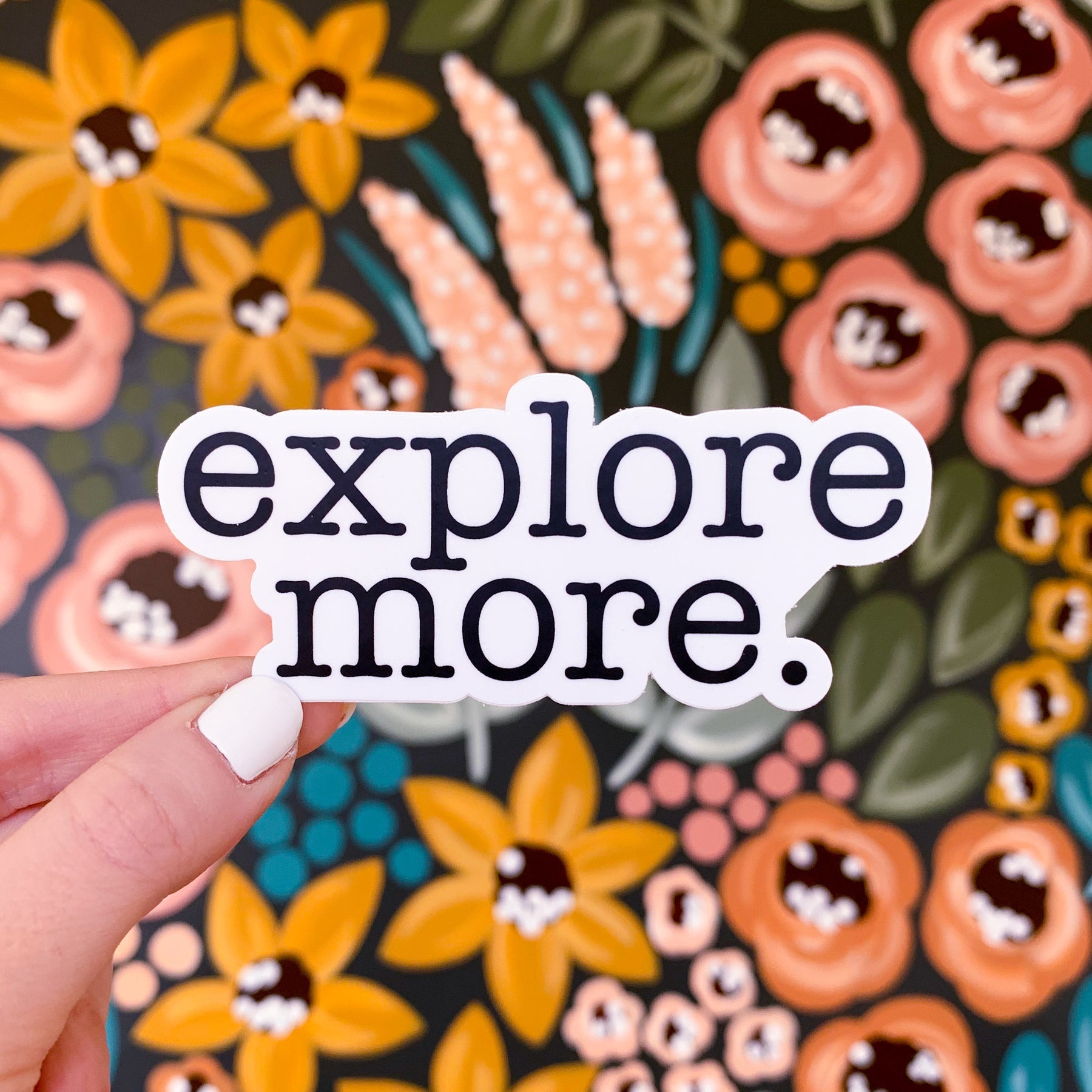 Explore More Waterproof Vinyl Sticker, 4x1.75"